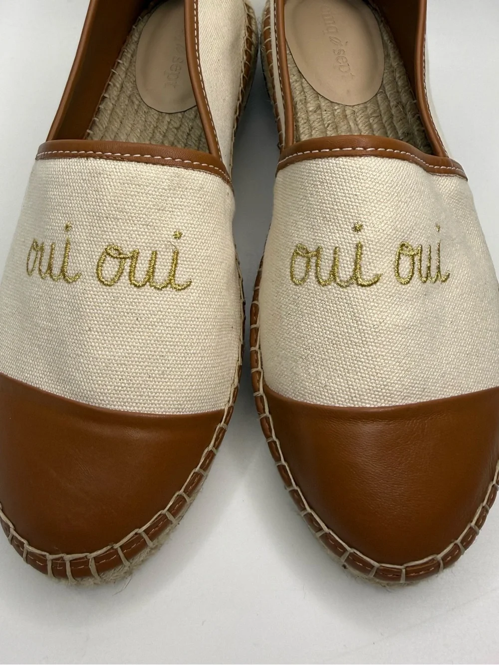 Cinq à Sept Jenna Oui Oui Embroidered Canvas Espadrille Shoes 41/11 US